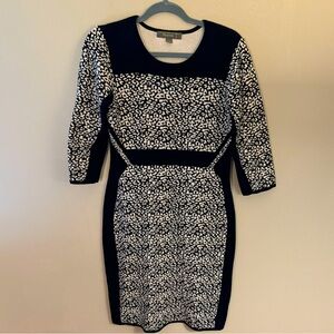 Leopard print body con dress